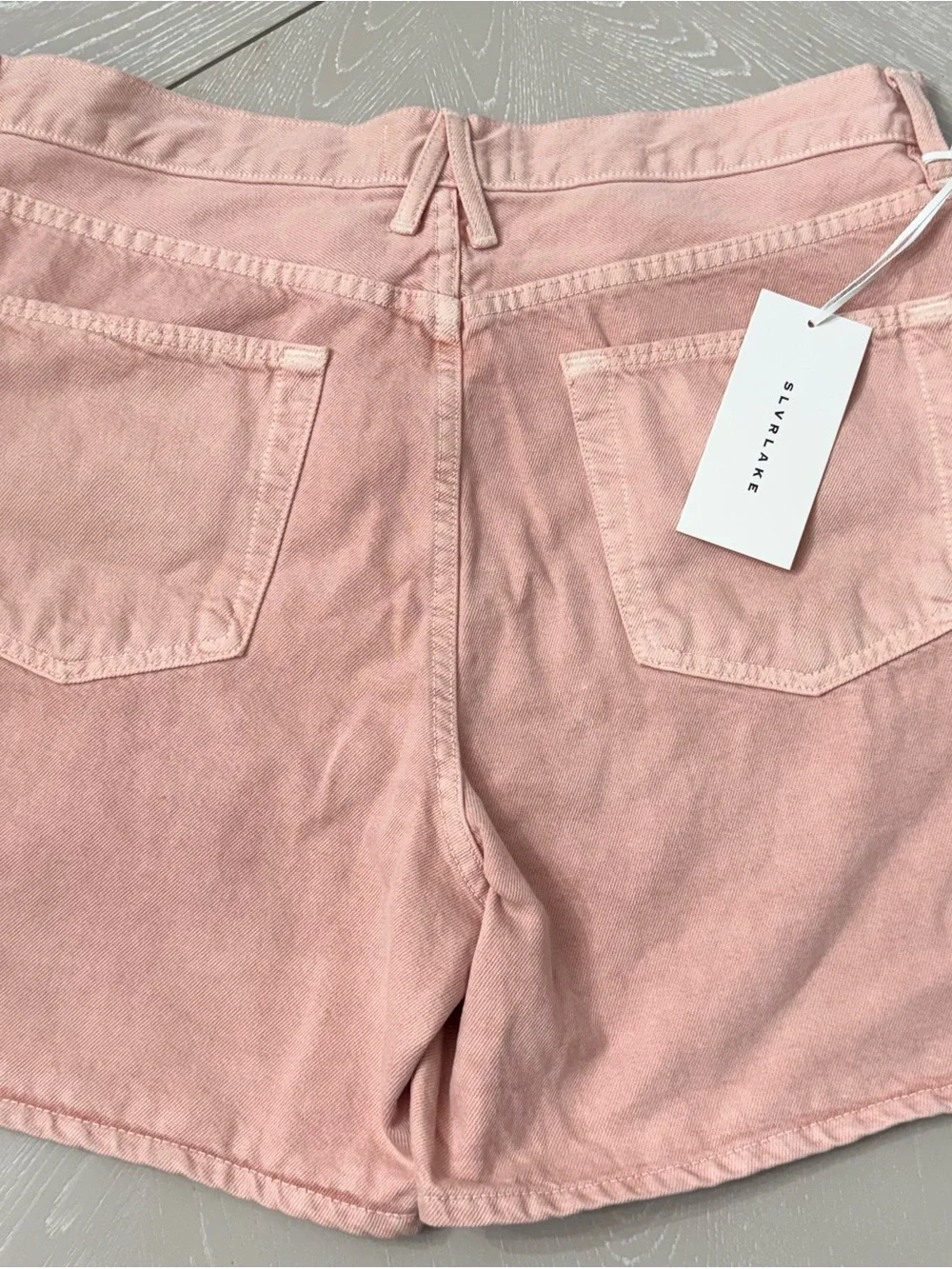SLVRLAKE women Blush rose  Denim Shorts